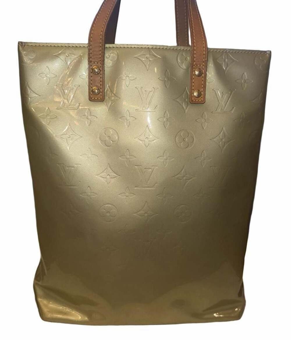 Louis Vuitton Monogram Vernis Reade GM Olive Green Patent Leather Tote Bag